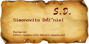 Simonovits Dániel névjegykártya